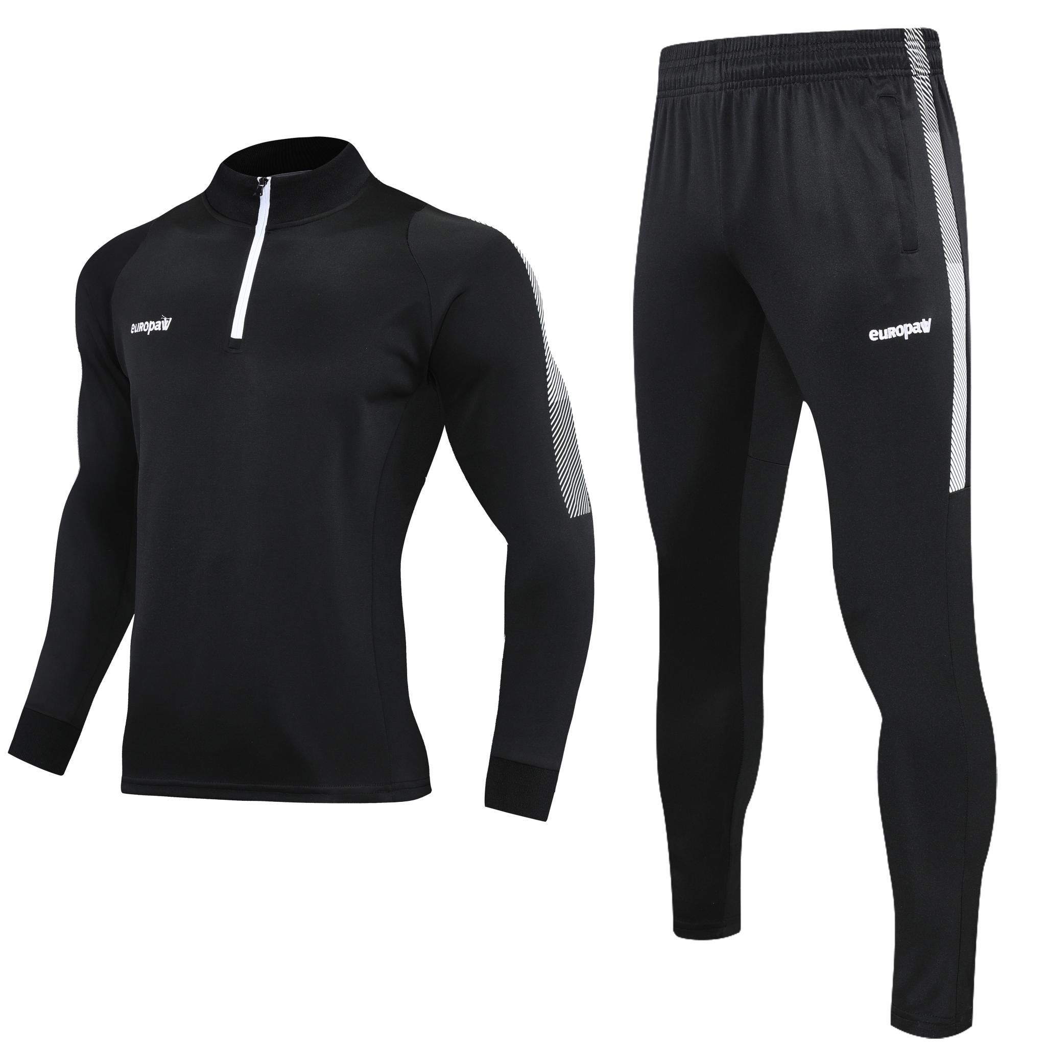 Спортивний костюм для дітей Europaw Limber Up Kid 2101 Short zipper чорно-білий [4XS] фото товару
