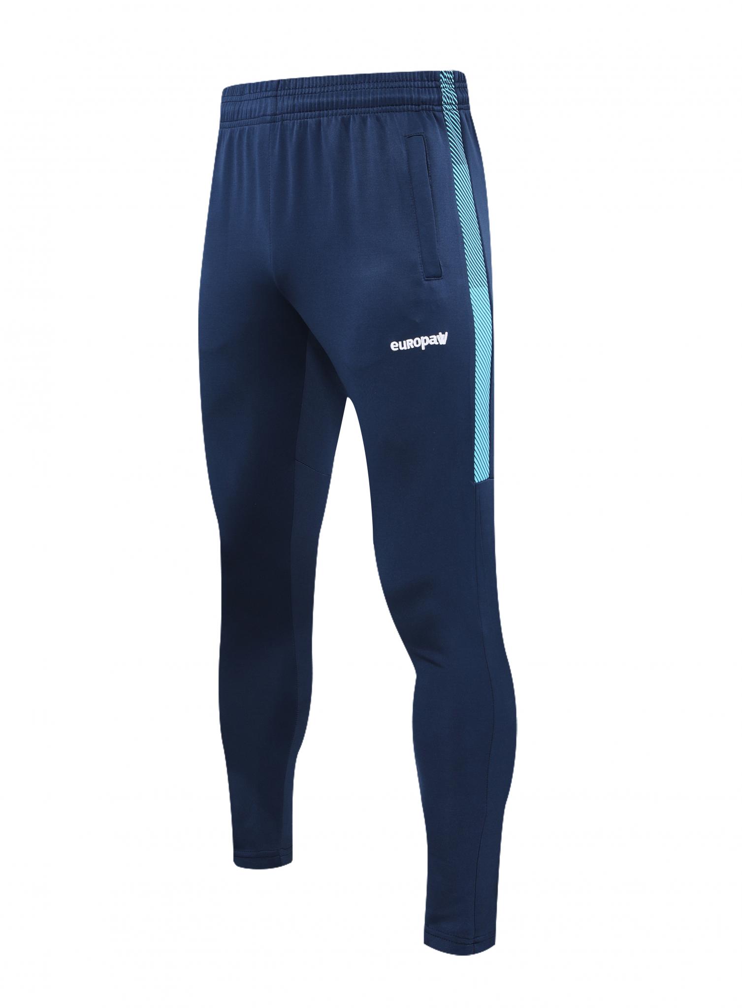 Спортивний костюм для дітей Europaw Limber Up Kid 2101 Short zipper бирюзово-темно-синій [4XS] фото товару