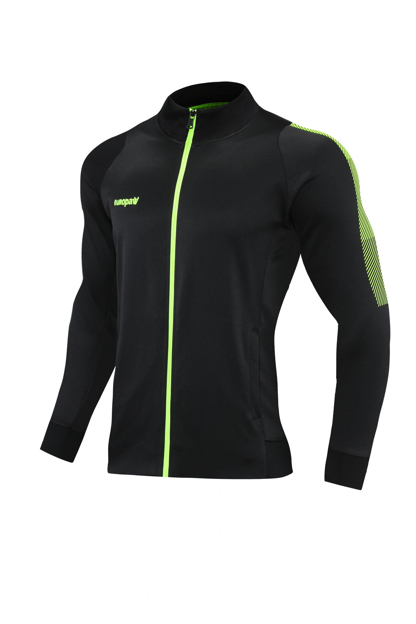 Спортивний костюм для дітей Europaw Limber Up Kid 2101 Long zipper чорно-салатовий [4XS] фото товару