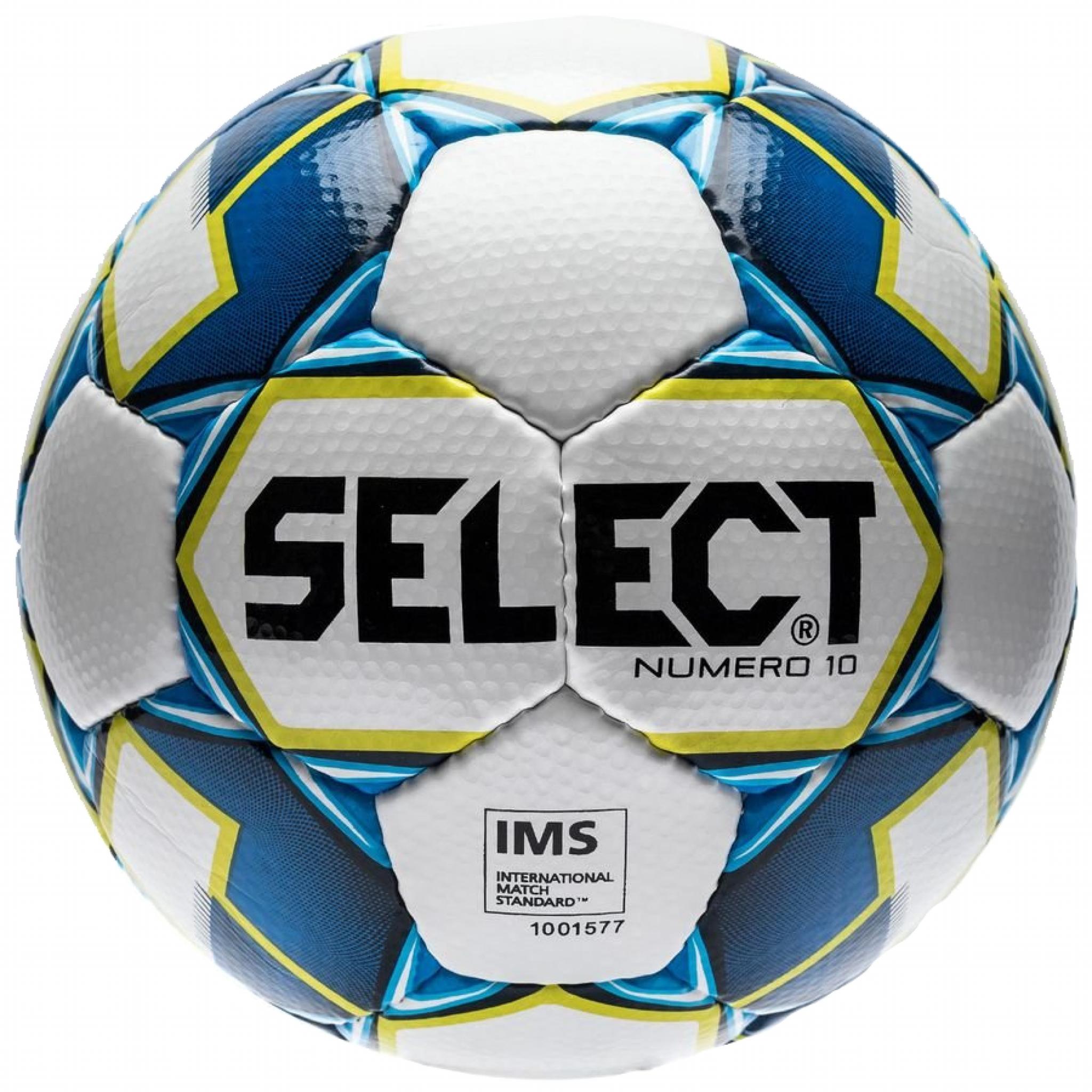 Мяч футбольный Select Numero10 IMS 2019 бел/син/салат [№5] фото товара