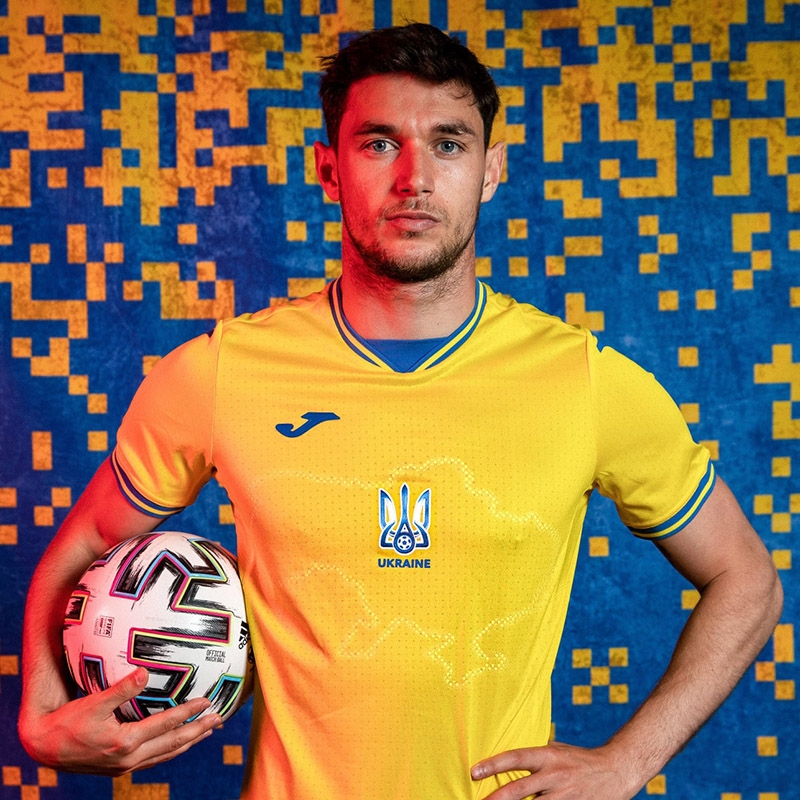 Футбольная футболка сборной Украины 2021 (желтая) фото товара