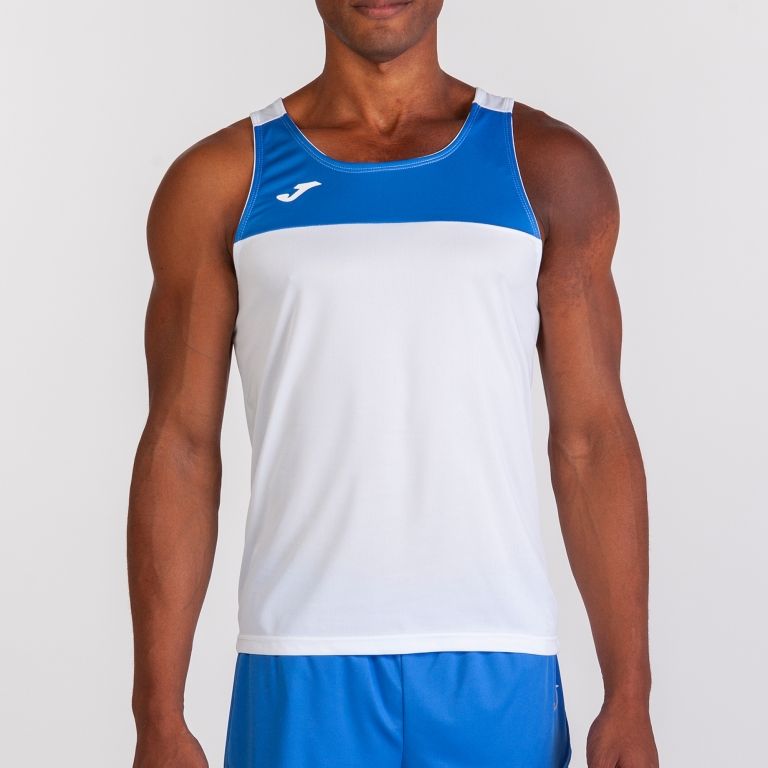 МАЙКА race БЕЗ РУКАВОВ БЕЛЫЙ/СВЕТЛО-СИНИЙ 2XS