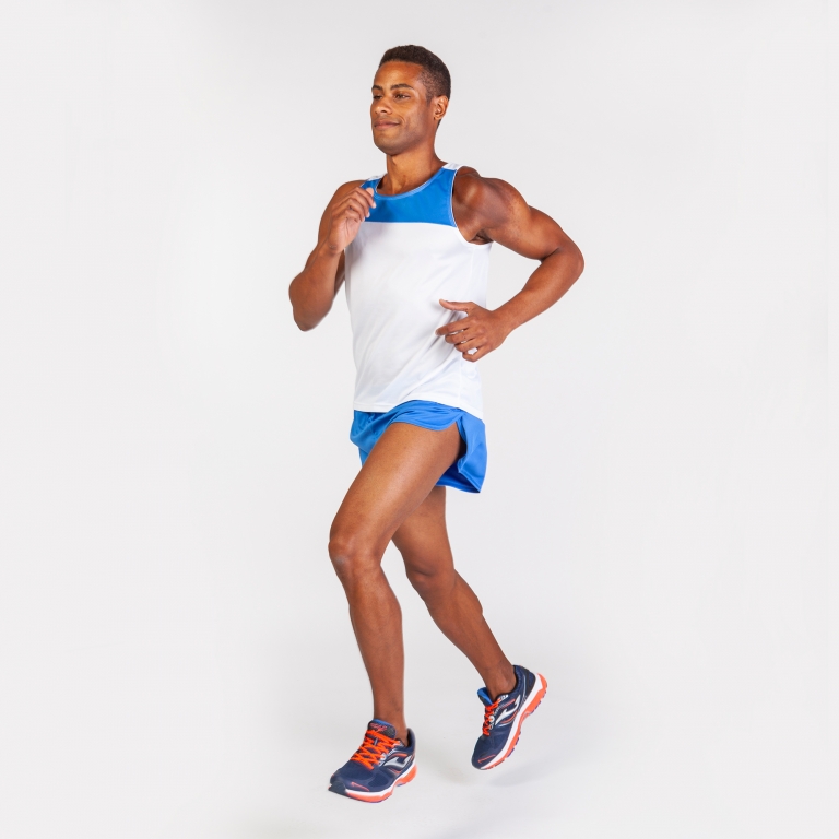 МАЙКА race БЕЗ РУКАВОВ БЕЛЫЙ/СВЕТЛО-СИНИЙ 2XS