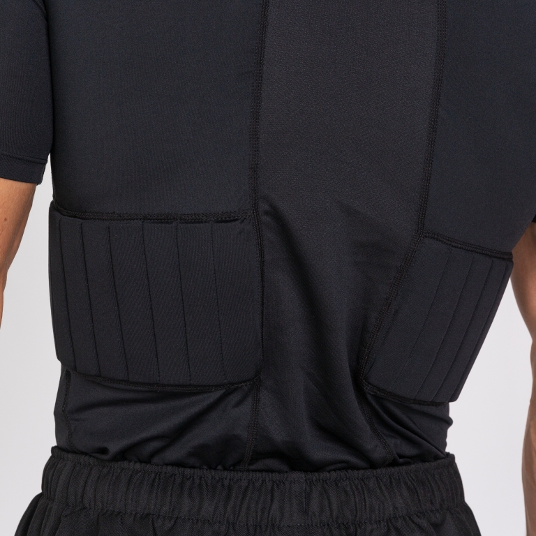 ФУТБОЛКА ЗАЩИТНАЯ protec rugby ЧЕРНАЯ (КОРОТКИЙ РУКАВ) L-XL