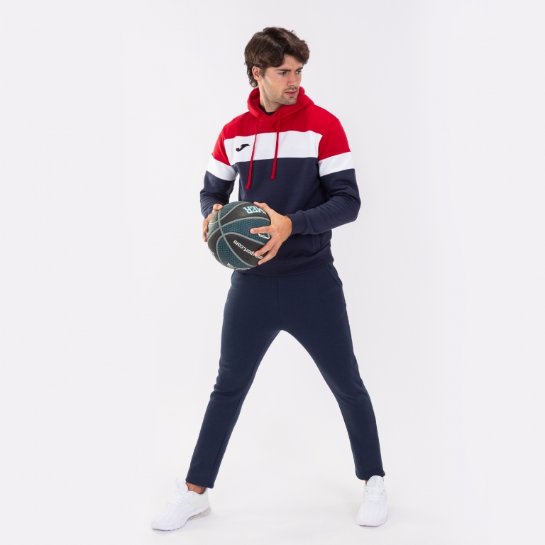 ТОЛСТОВКА С КАПЮШОНОМ crew iv ТЕМНО-СИНИЙ-КРАСНЫЙ 4XS