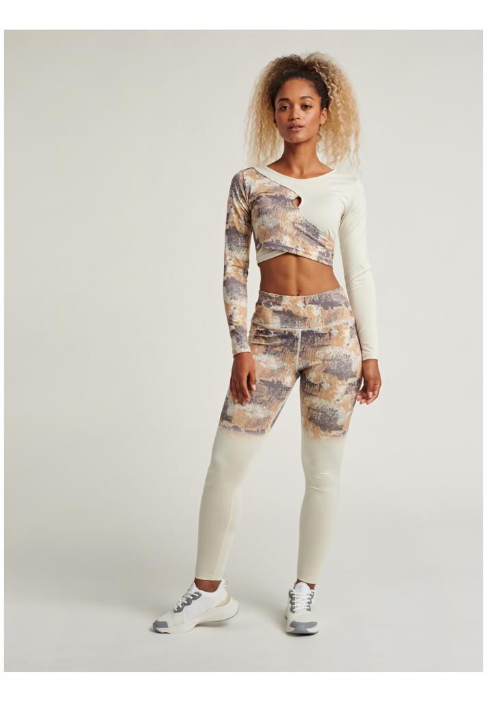 Топ с рукавом LOTUS CROPPED T-SHIRT L/S 207-996-9804-S Взрослые Женский БЕЖ