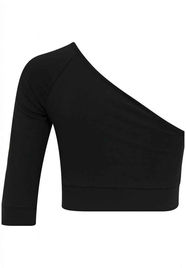 Топ с рукавом VINNI CROPPED TOP 207-064-2001-S Взрослые Женский ЧЕРНЫЙ