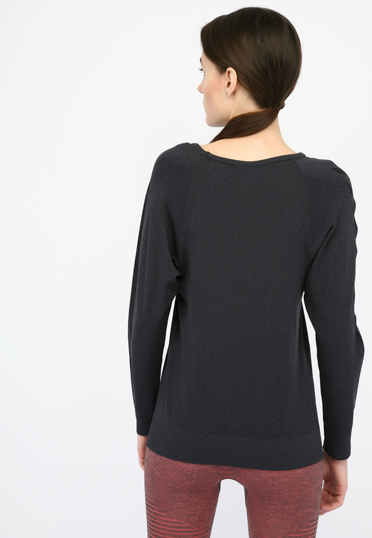 Свитшот HMLLILOU SEAMLESS T-SHIRT L/S 201-822-2508-M/L Взрослые Женский ТЕМНО-СЕРЫЙ