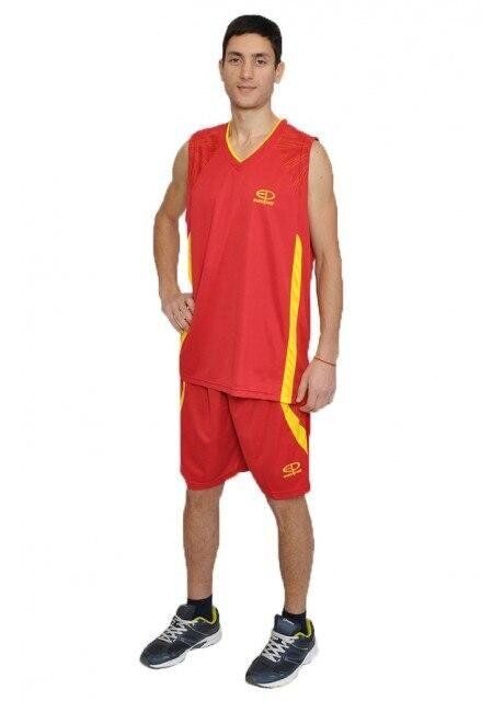 Баскетбольна форма Europaw червоно-жовта фото товару