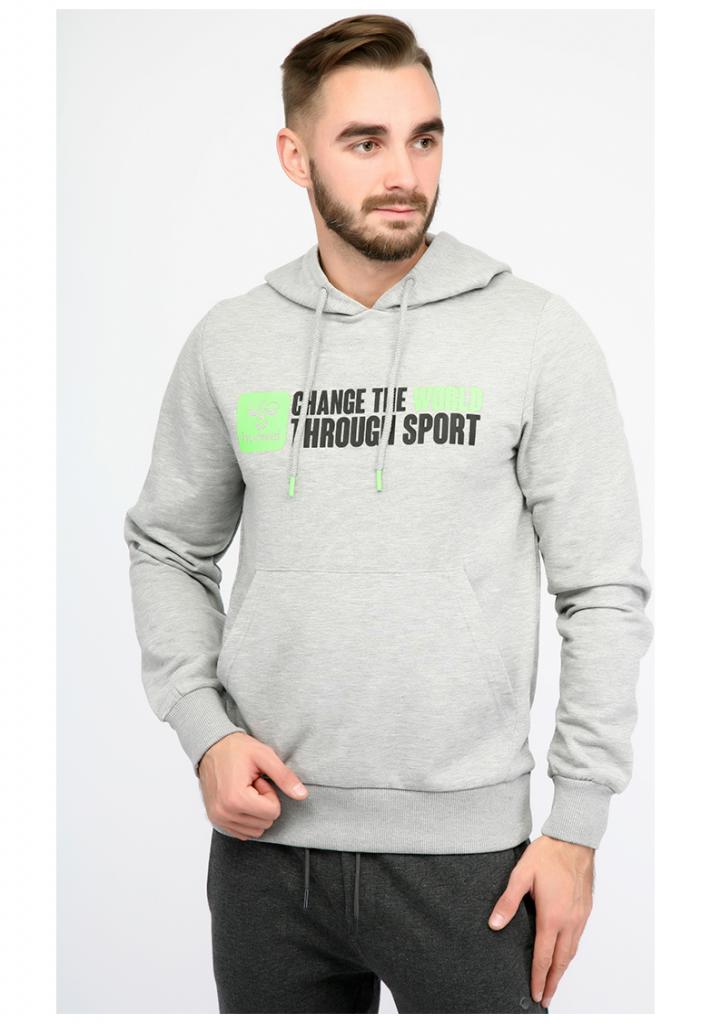 Худи WES SWEAT HOODIE 033-398-2006-S Взрослые Мужской СЕРЫЙ