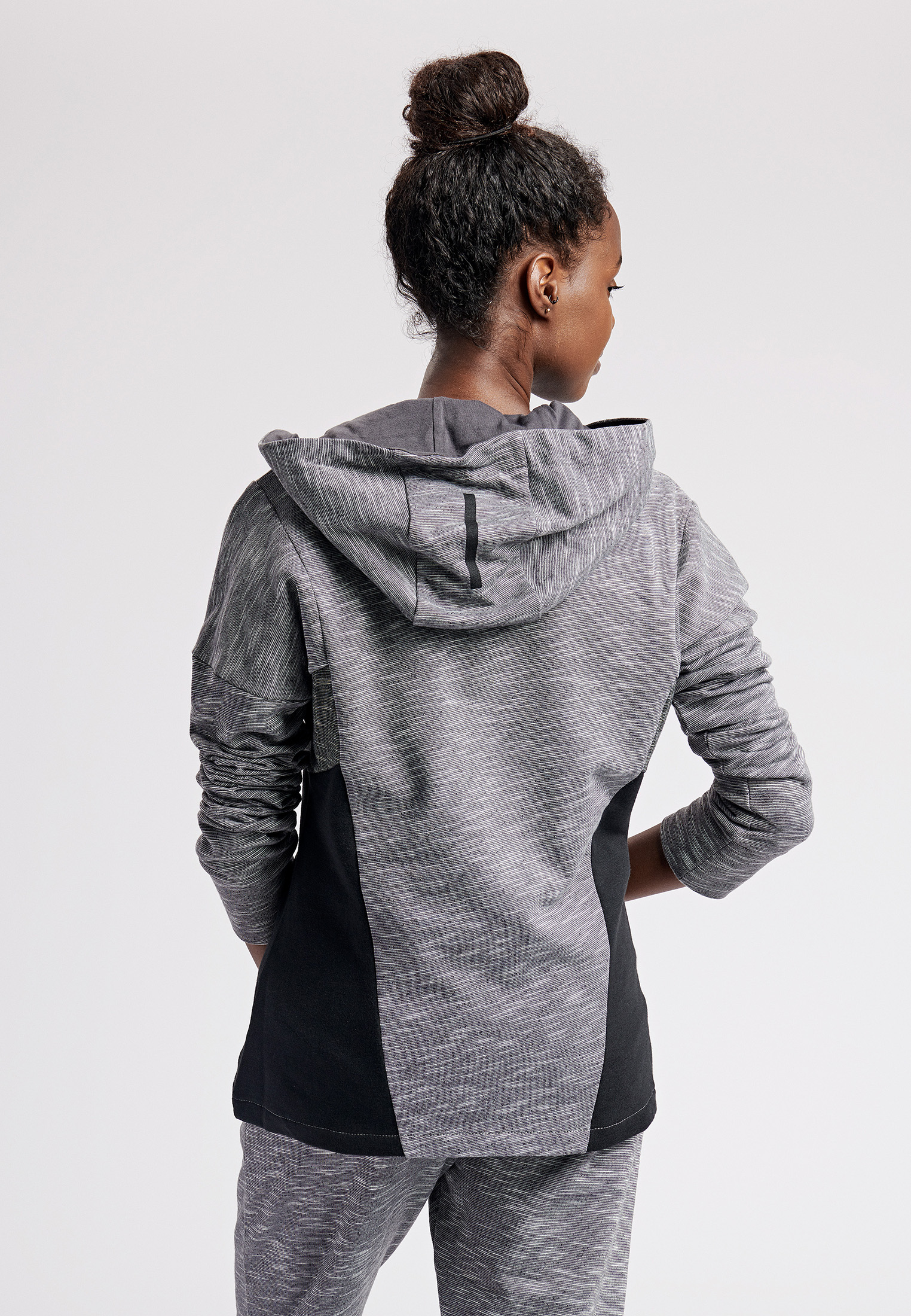 Кофта  HMLELENA ZIP HOODIE 201-816-2007-M Взрослые Женский СЕРЫЙ