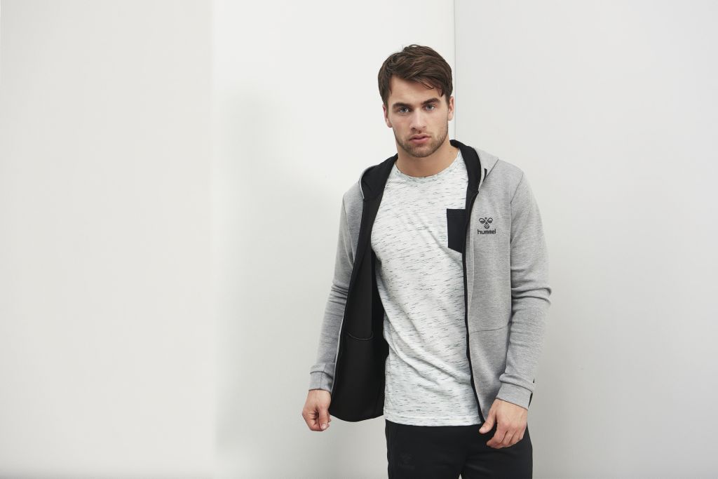 Кофта CLASSIC BEE HMLGUY ZIP JACKET 200-174-2006-M Взрослые Мужской СЕРЫЙ