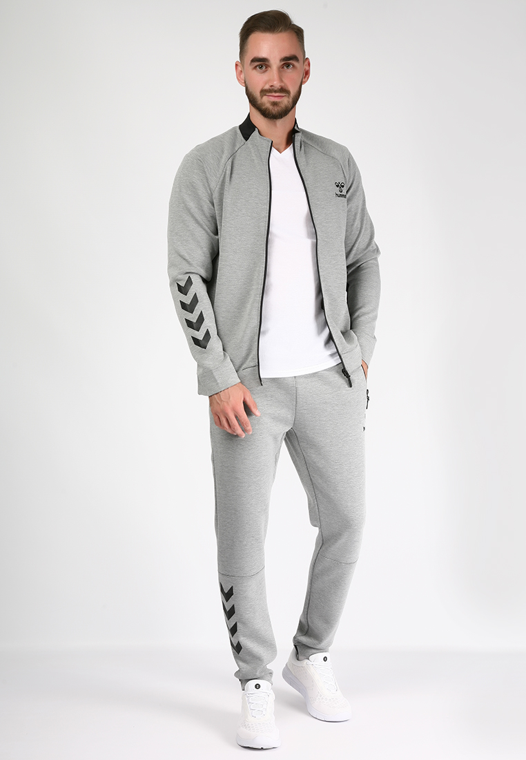 Кофта CLASSIC BEE HMLGUY ZIP JACKET 200-174-2006-M Взрослые Мужской СЕРЫЙ