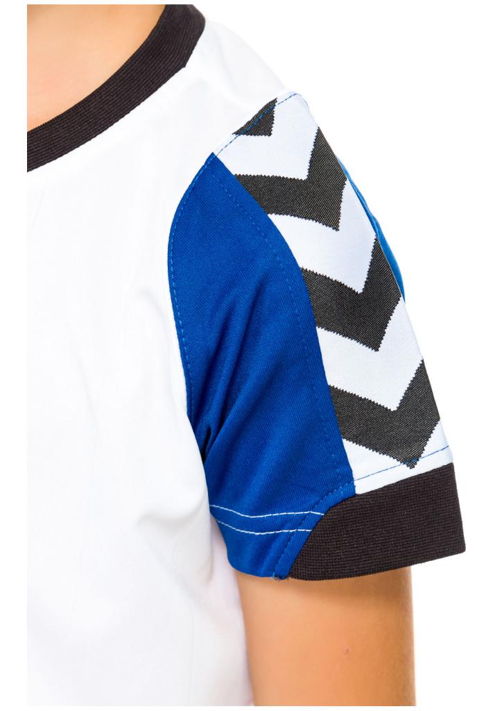 Футболка детская BEE AUTHENTIC SS JERSEY 103-909-9368-4Y Малыши;Подростки и дети Унисекс БЕЛЫЙ-СИНИЙ