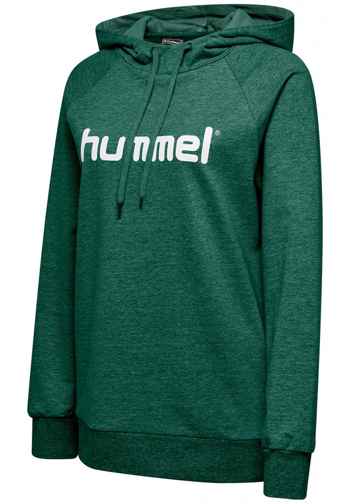 Худи женский HMLGO COTTON LOGO HOODIE WOMAN 203-517-6140-S Взрослые Женский ЗЕЛЁНЫЙ
