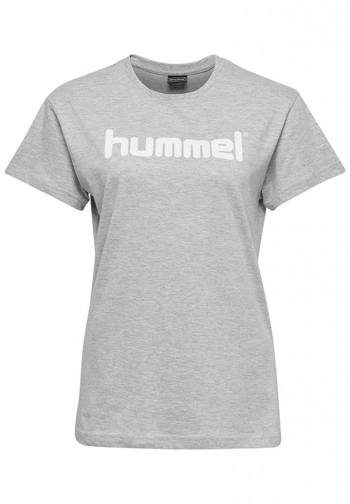 Футболка женская HMLGO COTTON LOGO T-SHIRT WOMAN S/S 203-518-2006-M Взрослые Женский СЕРЫЙ