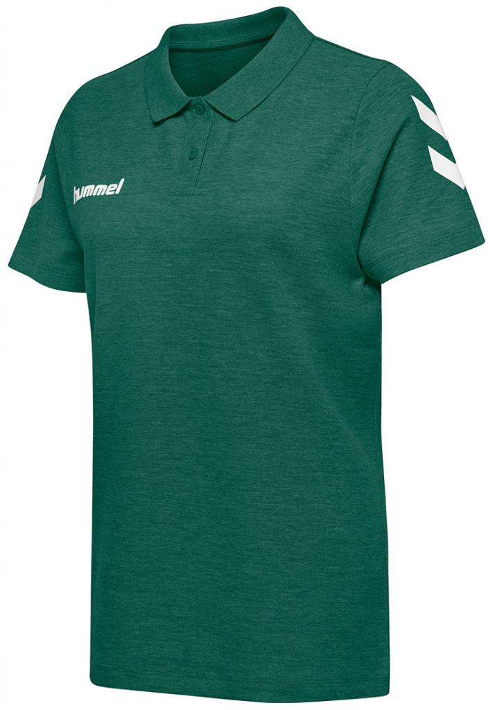 Футболка-поло женская HMLGO COTTON POLO WOMAN 203-522-6140-L Взрослые Женский ЗЕЛЁНЫЙ
