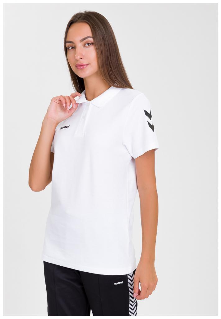 Футболка-поло женская HMLGO COTTON POLO WOMAN 203-522-9001-S Взрослые Женский БЕЛЫЙ