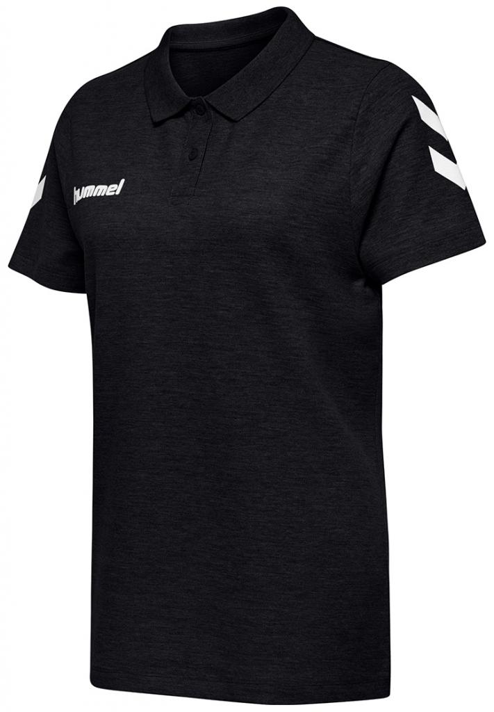 Футболка-поло женская HMLGO COTTON POLO WOMAN 203-522-2001-S Взрослые Женский ЧЕРНЫЙ