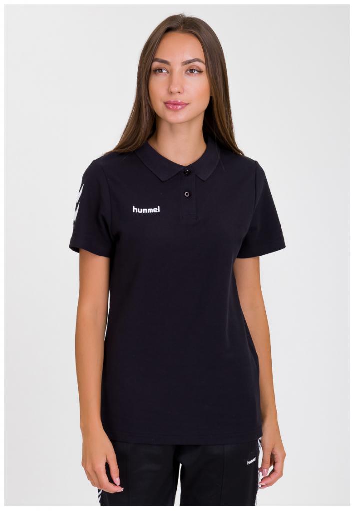 Футболка-поло женская HMLGO COTTON POLO WOMAN 203-522-2001-S Взрослые Женский ЧЕРНЫЙ