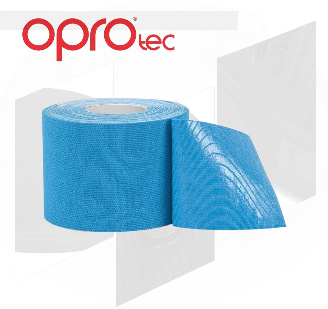 Кинезиологический тейп OPROtec Kinesiology Tape TEC57542 синий 5cм*5м