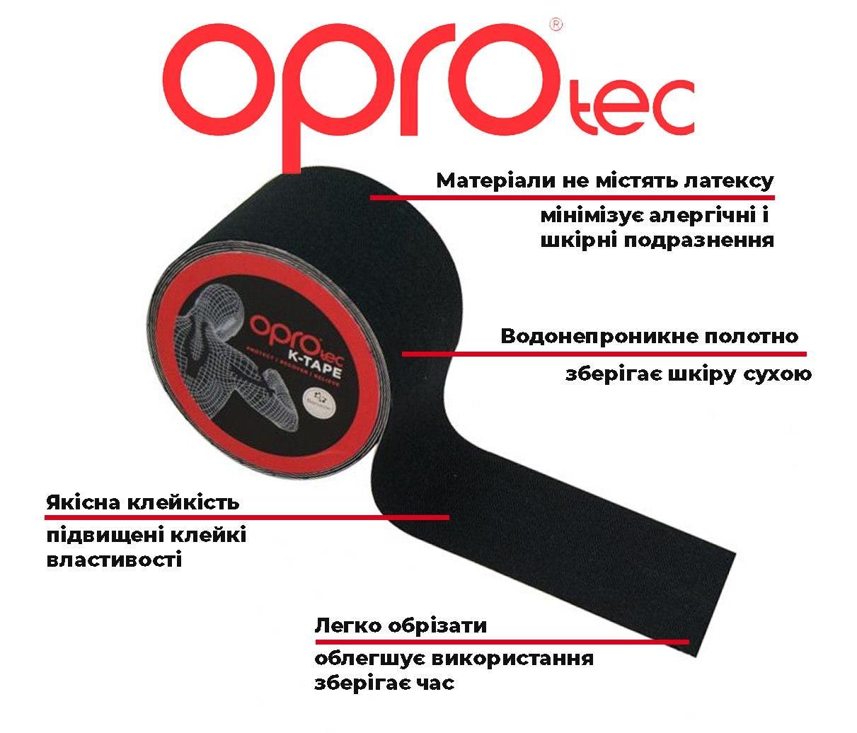 Кинезиологический тейп OPROtec Kinesiology Tape TEC57542 синий 5cм*5м