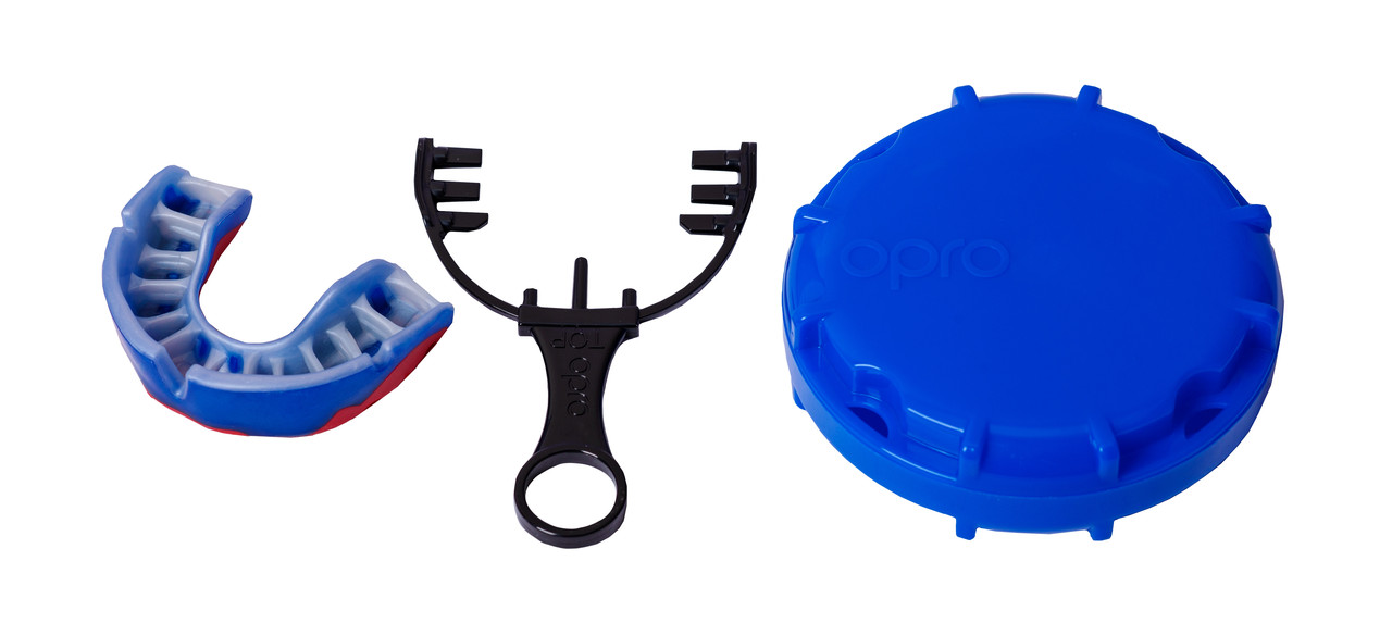 Капа OPRO Platinum Series Blue/Pearl/Red (art.002197001)