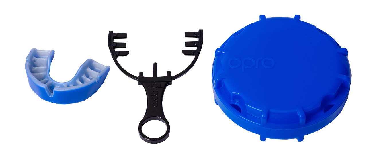 Капа OPRO Gold Series Blue/Pearl (art.002193002)