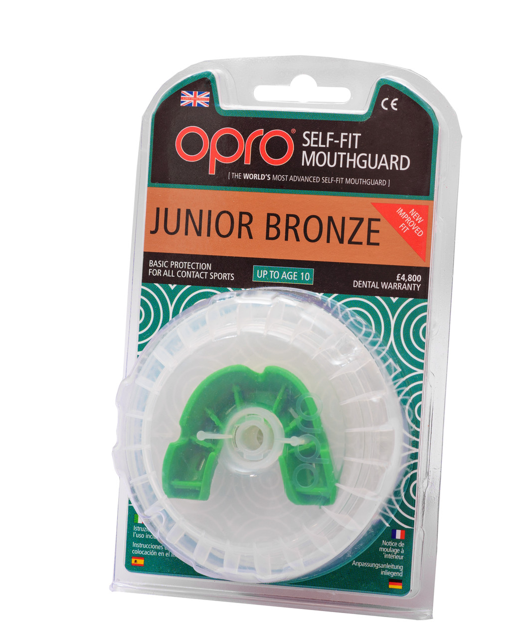 Капа OPRO Junior Bronze Green (art.002185003)