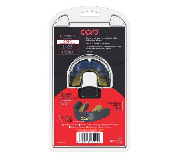 Капа OPRO Gold Braces Black/Gold (art.002227005)