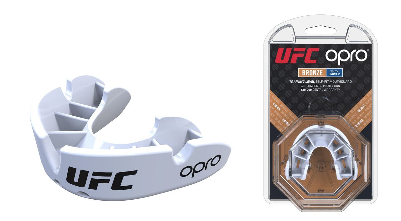 Капа OPRO Junior Bronze UFC Hologram White (art.002264002)
