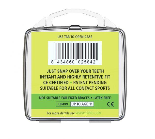 Капа OPRO Junior Snap-Fit Lemon Yellow Flavoured (art.002143007)