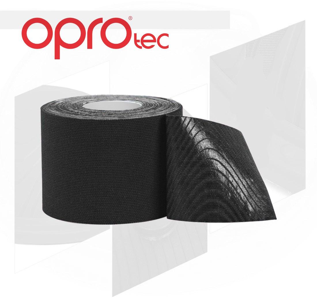Кинезиологический тейп OPROtec Kinesiology Tape TEC57541 черный 5cм*5м