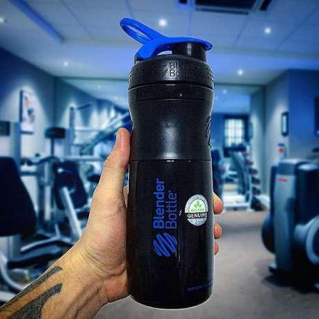 Спортивная бутылка-шейкер BlenderBottle SportMixer 28oz/820ml Black/Cyan (ORIGINAL)