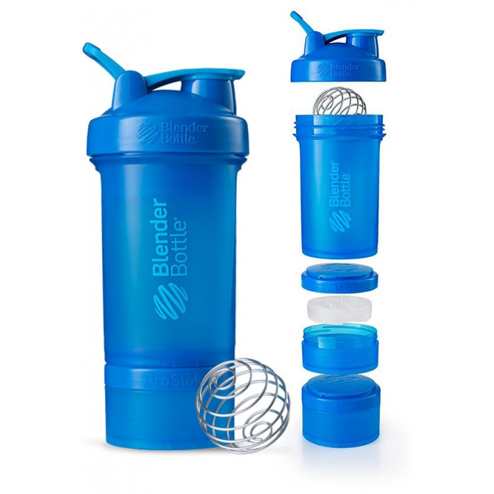 Шейкер спортивный BlenderBottle ProStak 22oz/650ml с 2-мя контейнерами Cyan (ORIGINAL)
