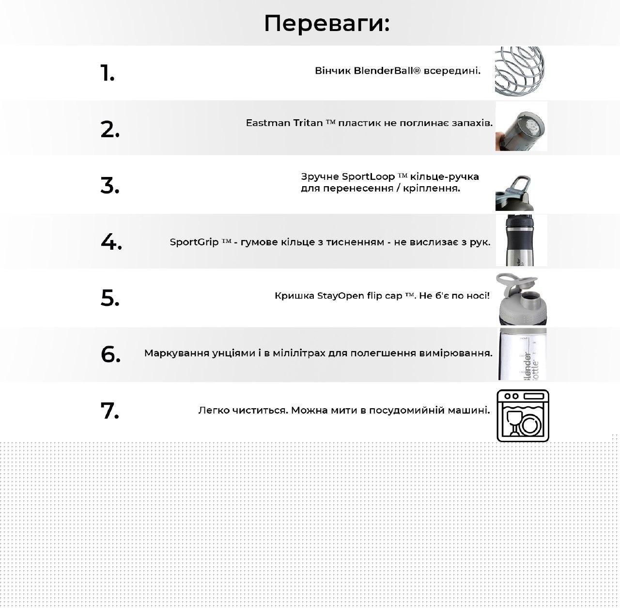 Шейкер спортивный BlenderBottle Classic 20oz/590ml Black (ORIGINAL)