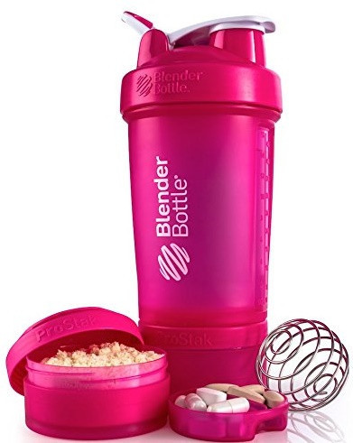 Шейкер спортивный BlenderBottle ProStak с шариком 650 мл Розовый