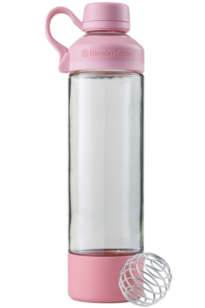 Спортивная бутылка-шейкер BlenderBottle Mantra Glass Pink (СТЕКЛО) 600мл (ORIGINAL)