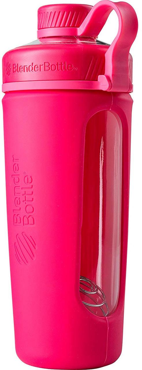 Спортивная бутылка-шейкер BlenderBottle Radian Glass 28oz/820ml Pink (Стекло) (ORIGINAL)