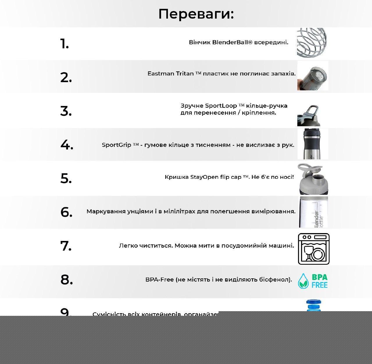 Шейкер спортивный BlenderBottle Classic 28oz/820ml Grey (ORIGINAL)