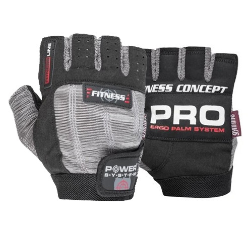 Перчатки для фитнеса и тяжелой атлетики Power System Fitness PS-2300 Grey/Black XS