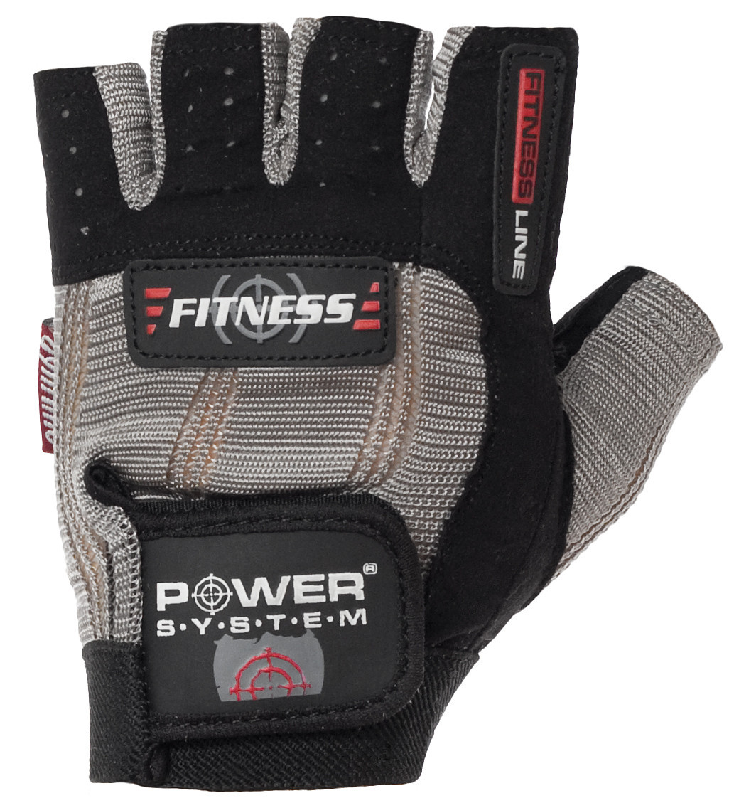 Перчатки для фитнеса и тяжелой атлетики Power System Fitness PS-2300 Grey/Black XS