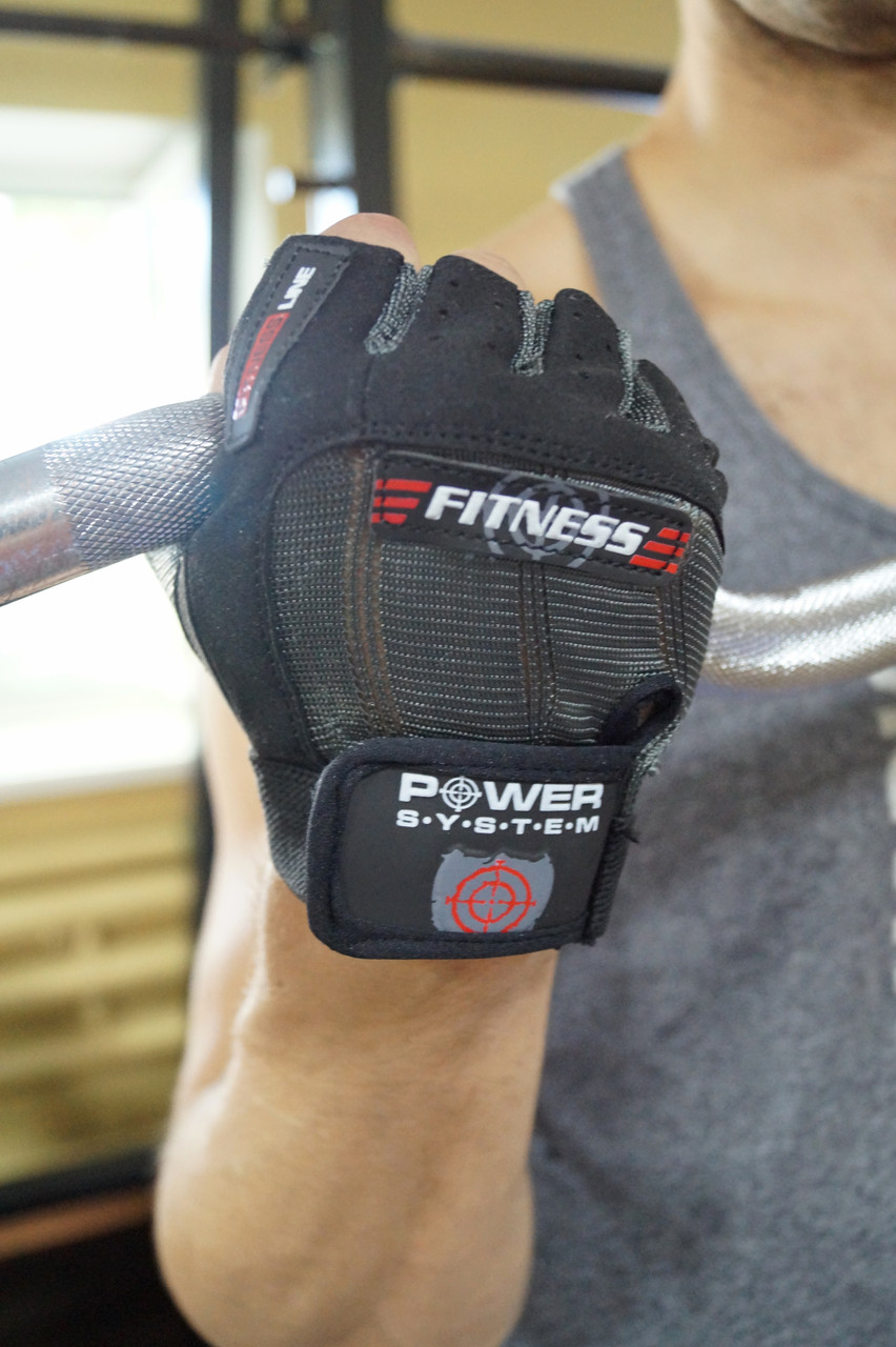 Перчатки для фитнеса и тяжелой атлетики Power System Fitness PS-2300 Grey/Black S