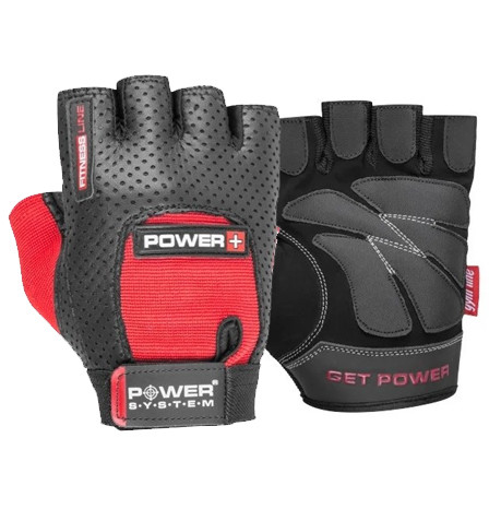 Перчатки для фитнеса и тяжелой атлетики Power System Power Plus PS-2500 Black/Red XS