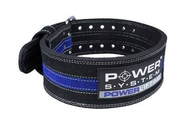 Пояс для пауэрлифтинга Power System Power Lifting PS-3800 Black/Blue Line  XL