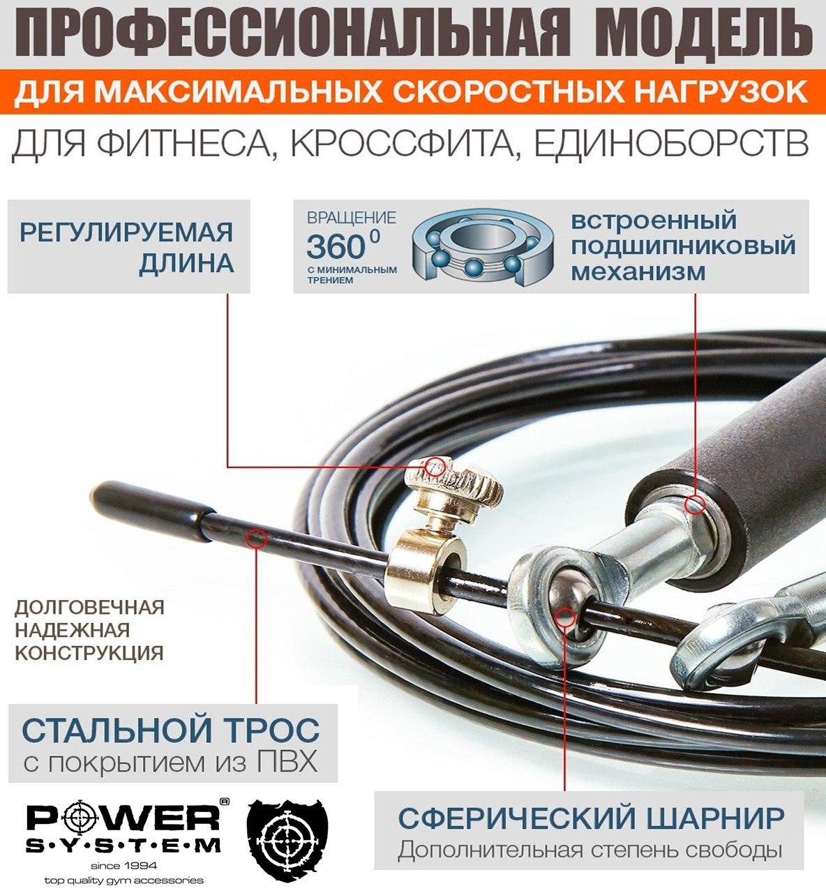 Скоростная скакалка Power System Ultra Jump Rope PS-4064 Silver