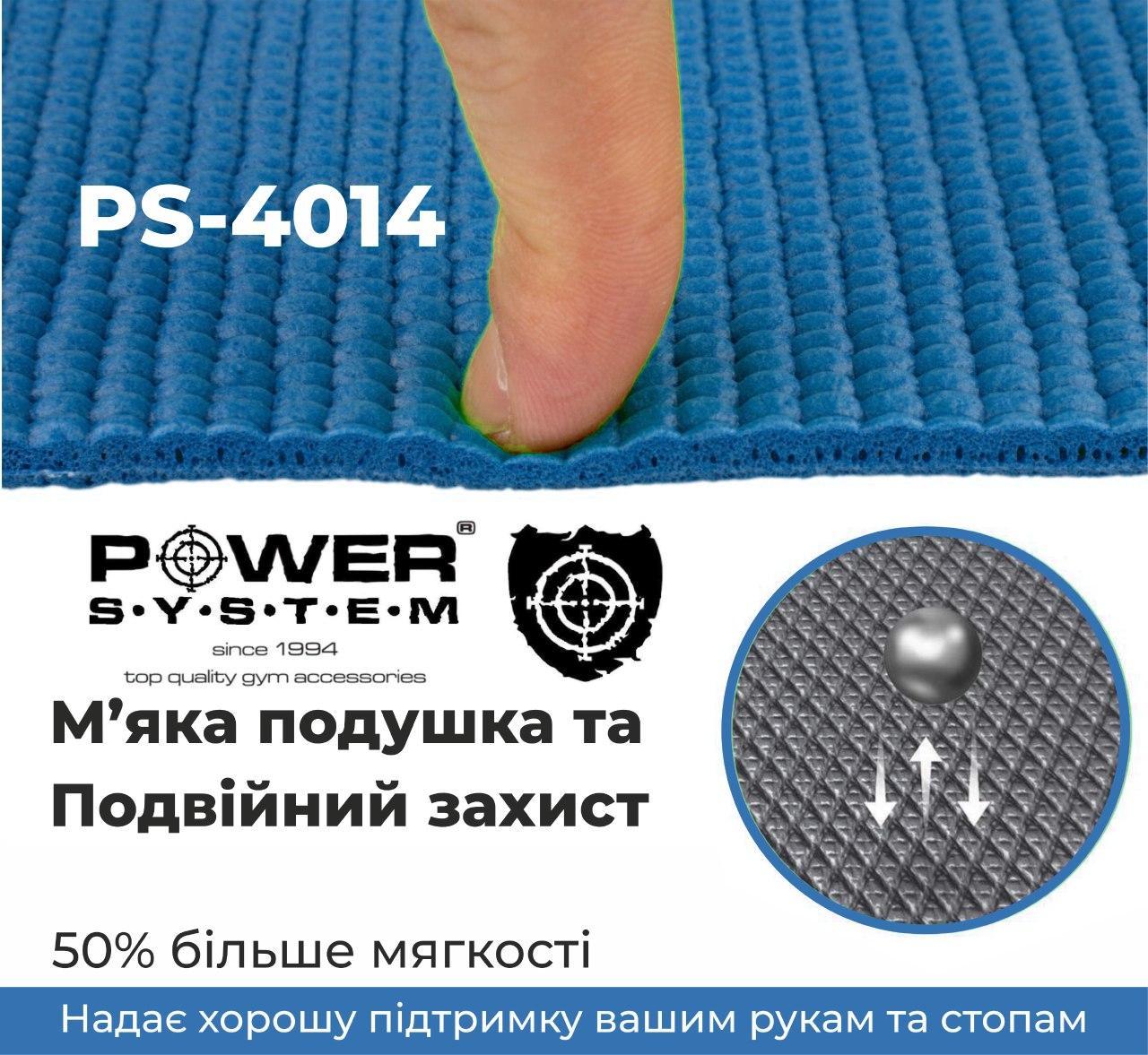Коврик для йоги и фитнеса Power System PS-4014 Fitness-Yoga Mat Blue