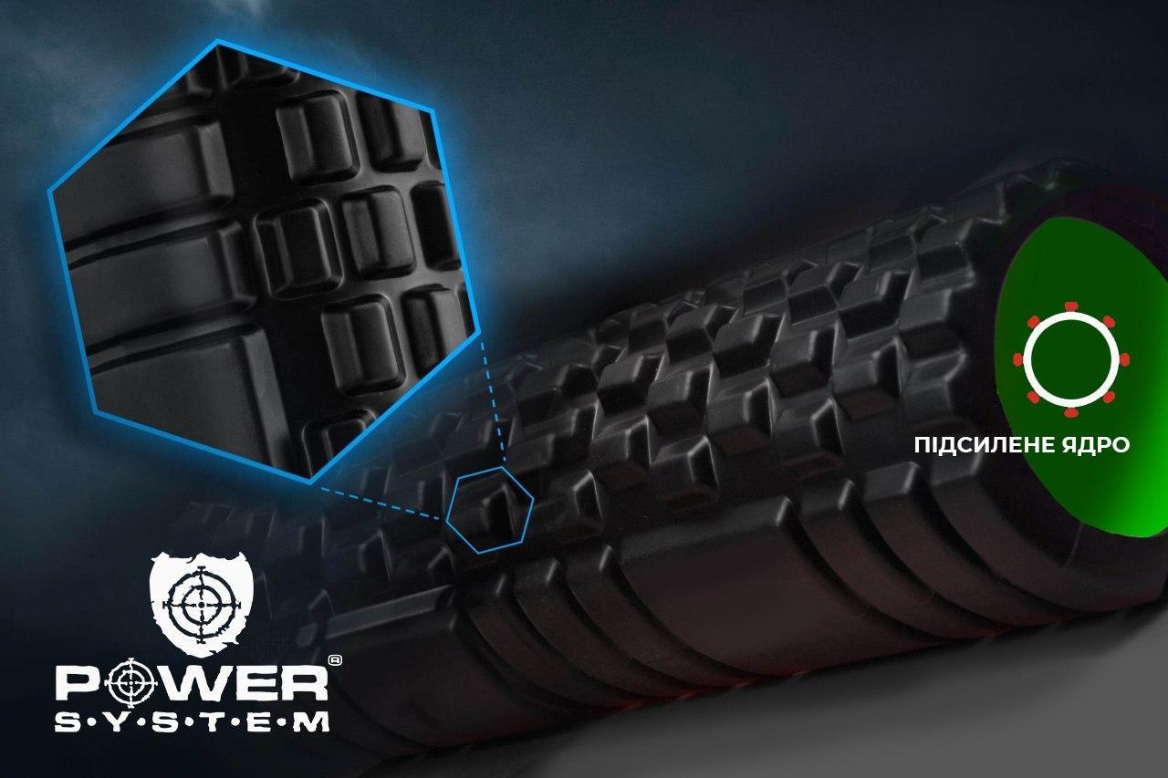 Массажный ролик Power System Fitness Foam Roller PS-4050 Black/Green