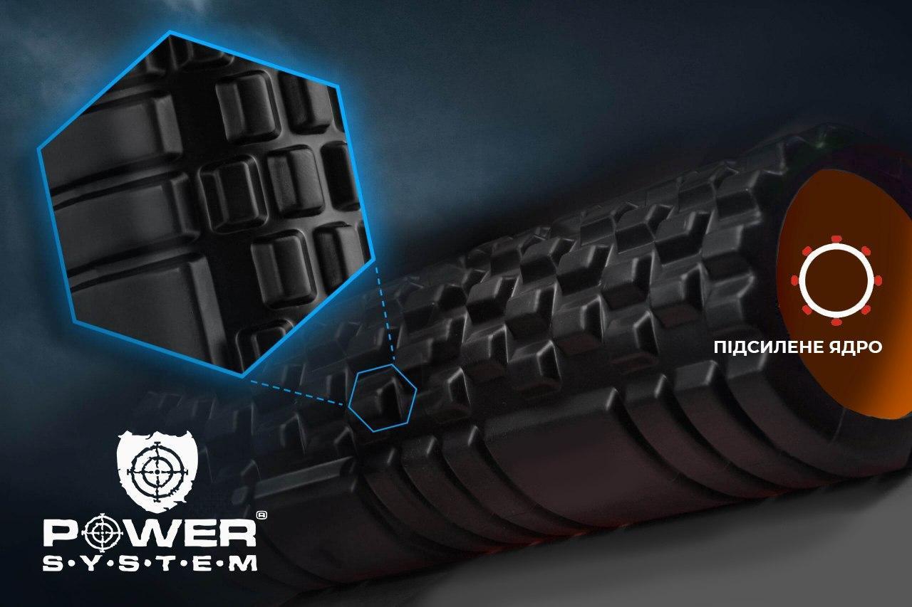Массажный ролик Power System Fitness Foam Roller PS-4050 Black/Orange