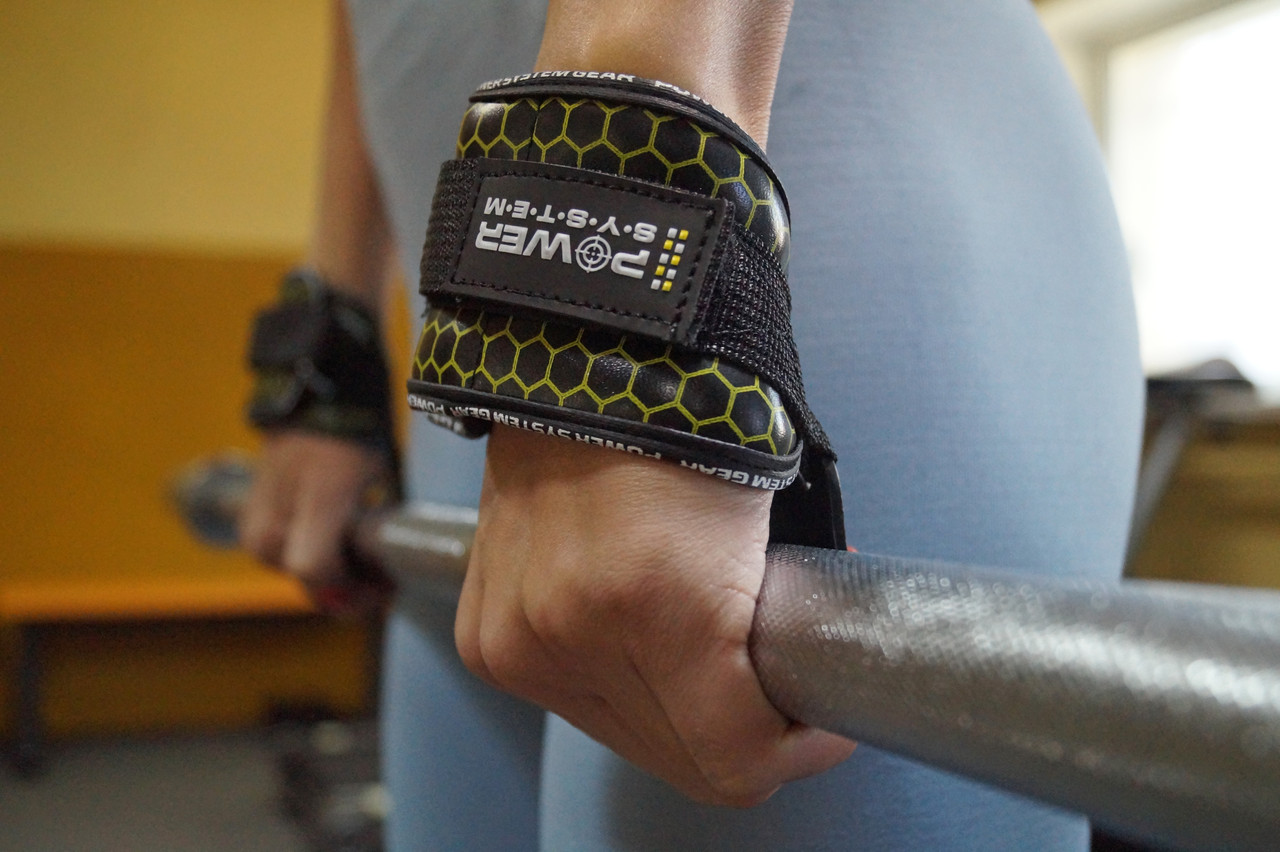 Крюки для тяги на запястья Power System Hooks V2 PS-3360 Black/Yellow XL